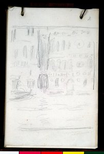 Boceto del Palazzo Dario de Claude Monet